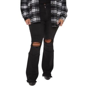 Fashion Nova Women’s Bootcut Jeans Black Size 18 NWT